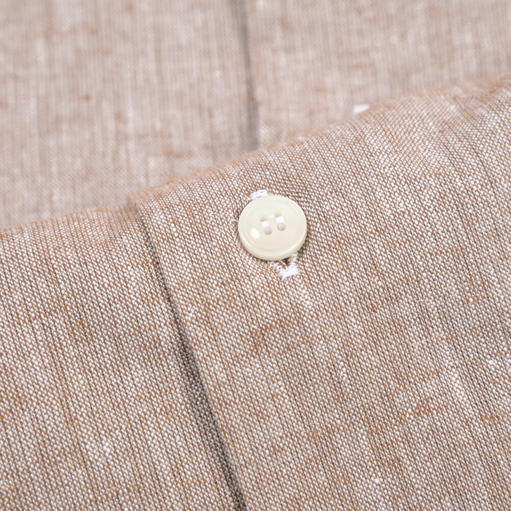 26SS ORIAN リネン混コットン ホリゾンタルカラードレスシャツ / Vintage Classic