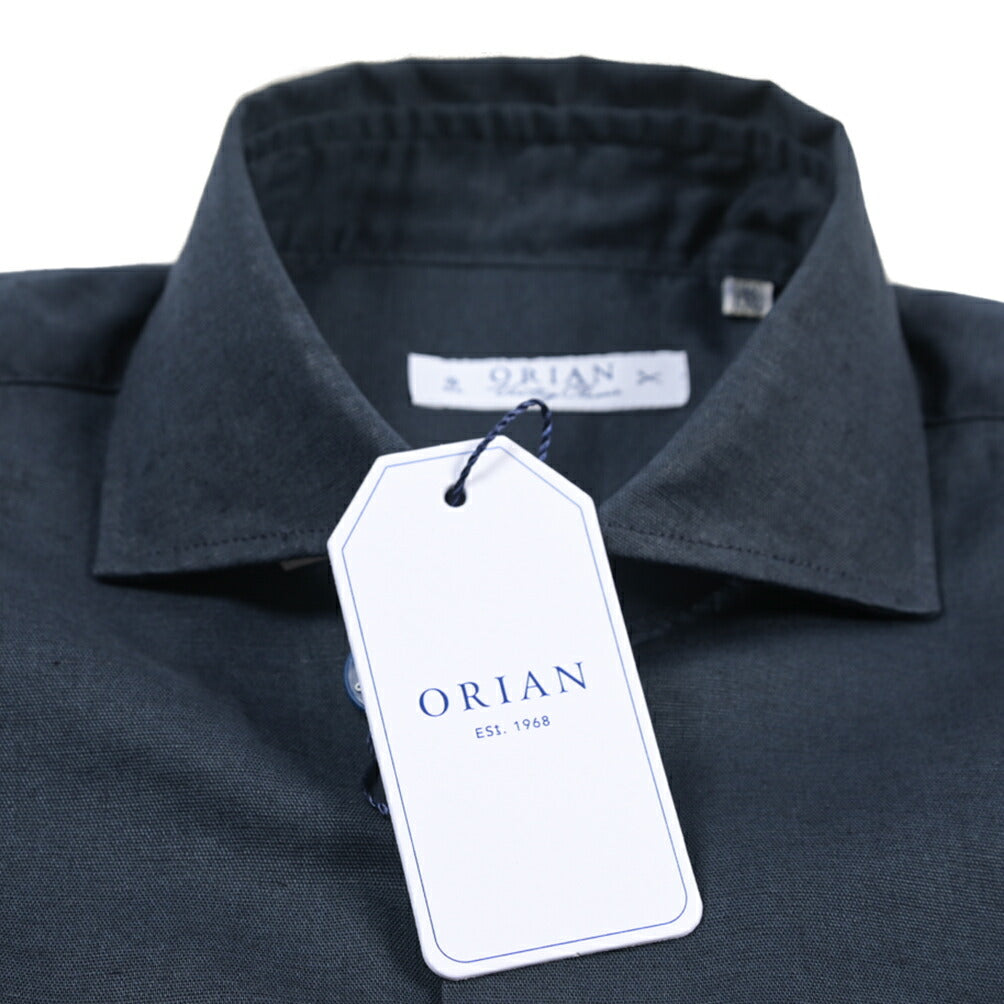 26SS ORIAN リネン混コットン ホリゾンタルカラードレスシャツ / Vintage Classic