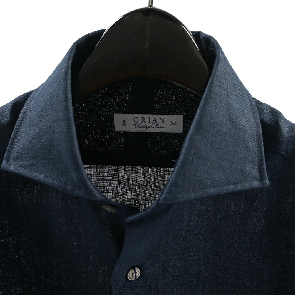 26SS ORIAN リネン100% ホリゾンタルカラードレスシャツ / Vintage Classic