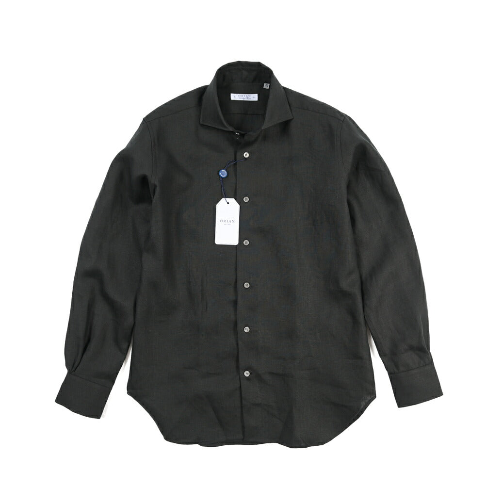 26SS ORIAN リネン100% ホリゾンタルカラードレスシャツ / Vintage Classic