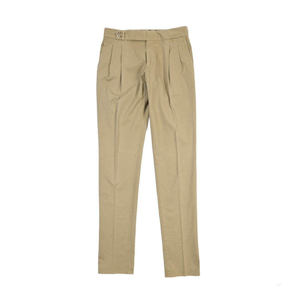 GTA “MAX II” ストレッチコットン ツータックベルトレススラックス / SLIM FIT