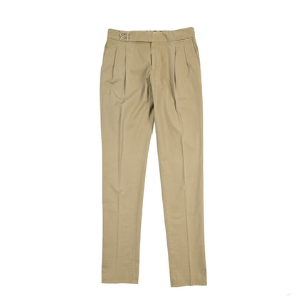 GTA “MAX II” ストレッチコットン ツータックベルトレススラックス / SLIM FIT