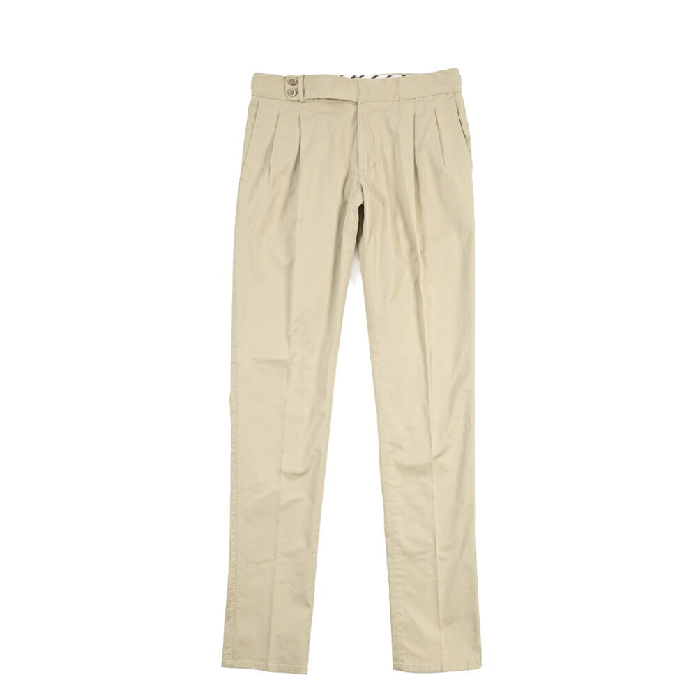 GTA “MAX II” ストレッチコットン ツータックベルトレススラックス / SLIM FIT