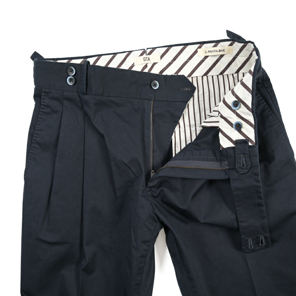 GTA “MAX II” ストレッチコットン ツータックベルトレスパンツ / COMFORT FIT