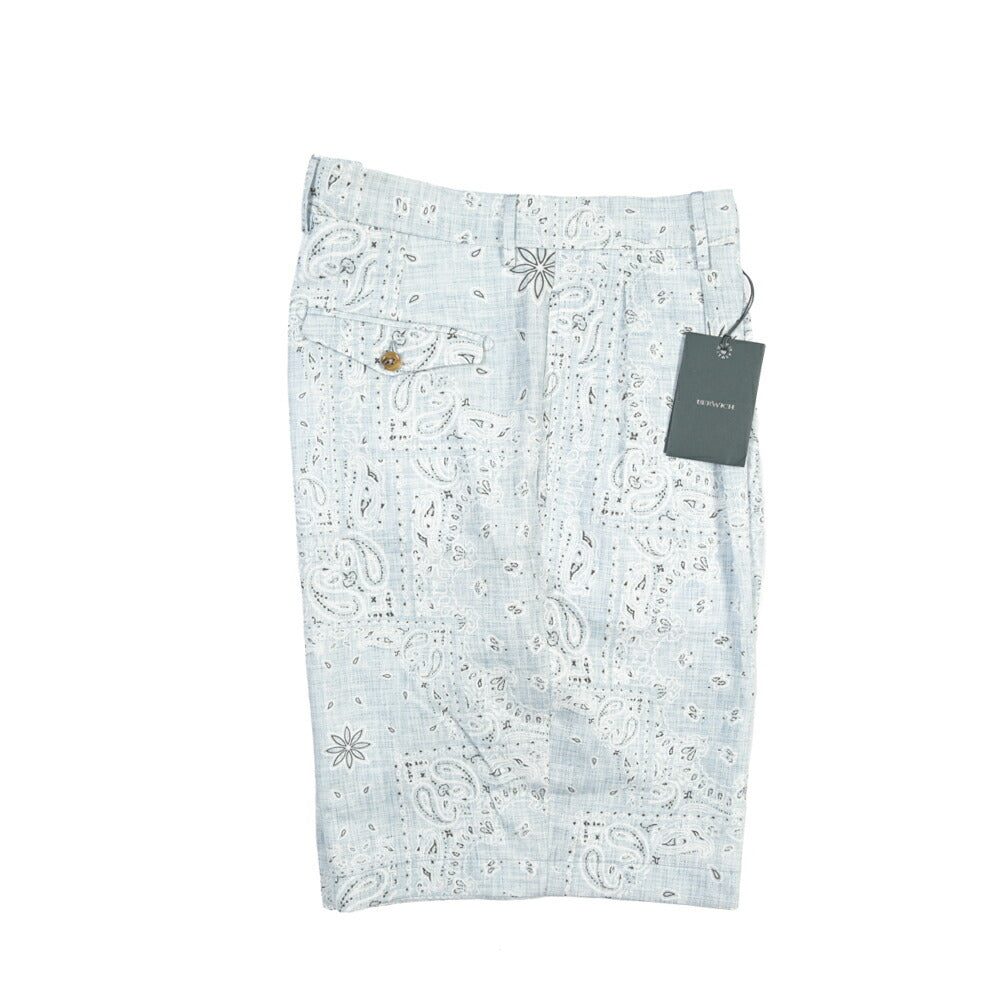 BERWICH “NEGRONI SHORT” リネン混コットン ツータックショーツ