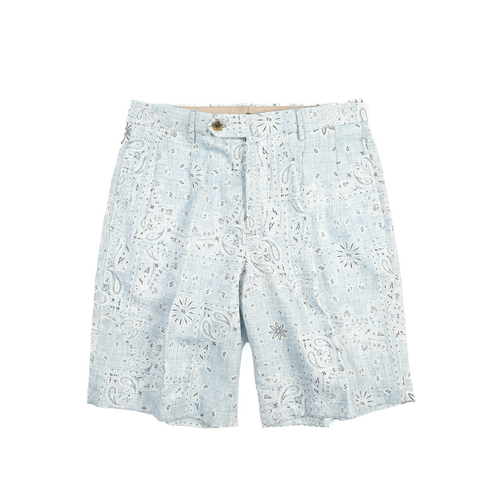 BERWICH “NEGRONI SHORT” リネン混コットン ツータックショーツ
