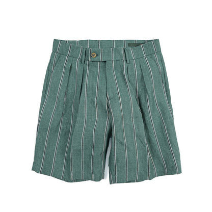 SALE｜BERWICH “BERMUDA 2P” リネン100% ツータックショーツ