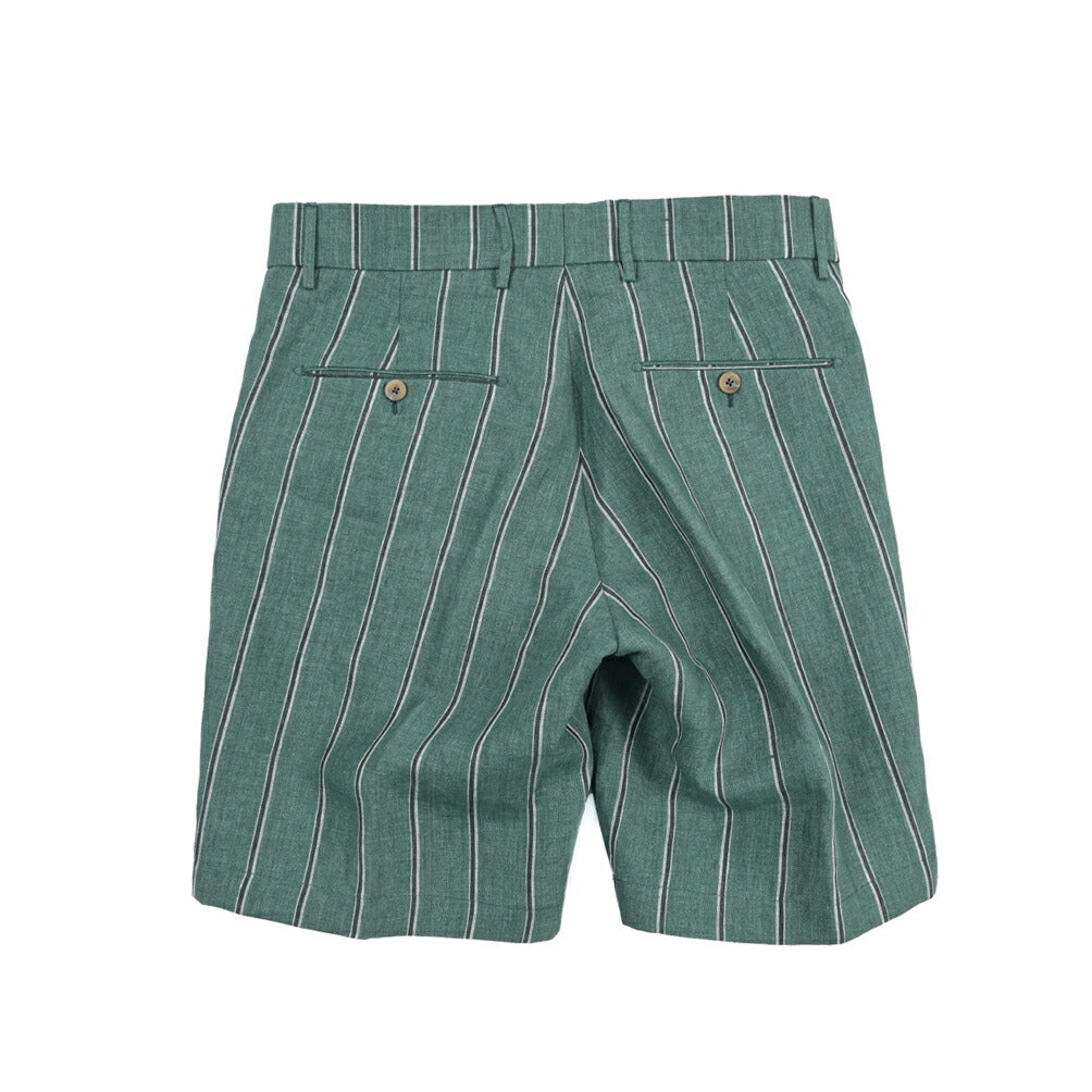 SALE｜BERWICH “BERMUDA 2P” リネン100% ツータックショーツ