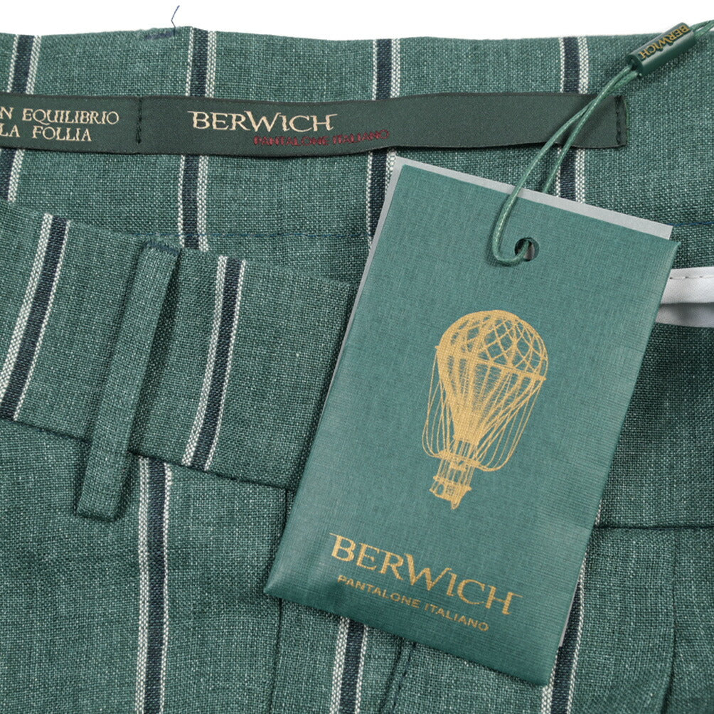 SALE｜BERWICH “BERMUDA 2P” リネン100% ツータックショーツ