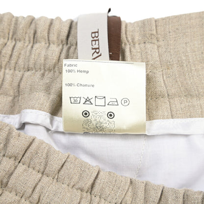 BERWICH “SHORT SPIAGGIA” ヘンプ100% ノータックショーツ