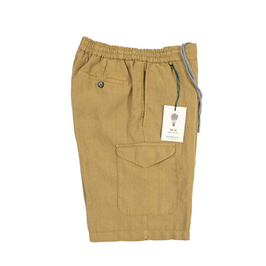 SALE｜BERWICH “BERMUDA SAFARI” リネン100% ノータックショーツ