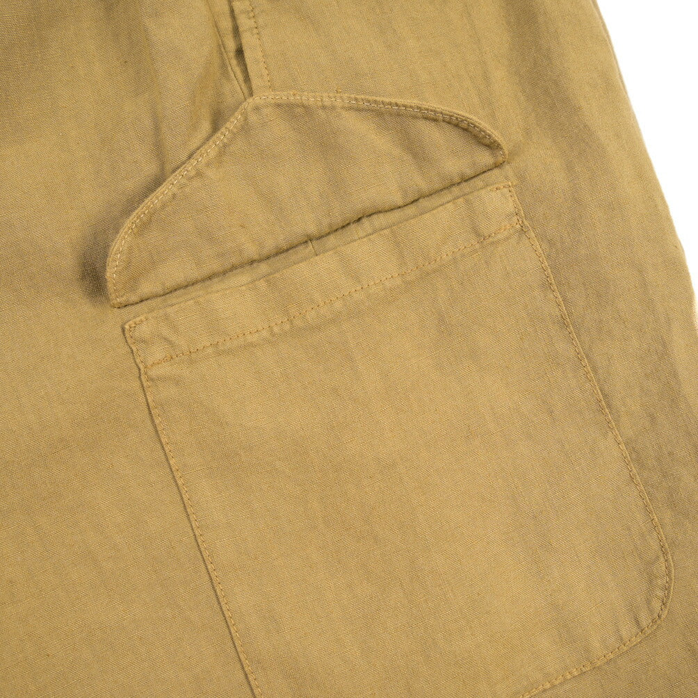 SALE｜BERWICH “BERMUDA SAFARI” リネン100% ノータックショーツ
