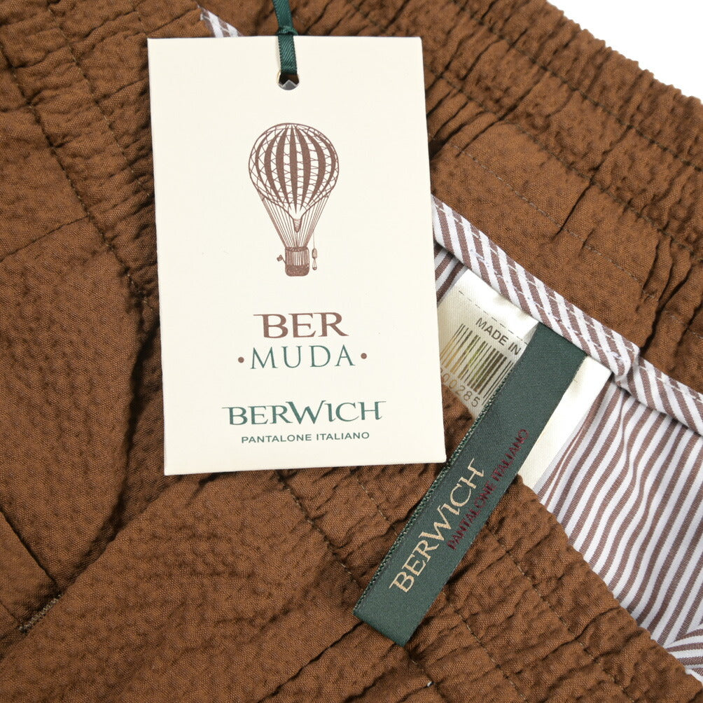 SALE｜BERWICH “BERMUDA JOGGER” ストレッチコットン シアサッカーショーツ