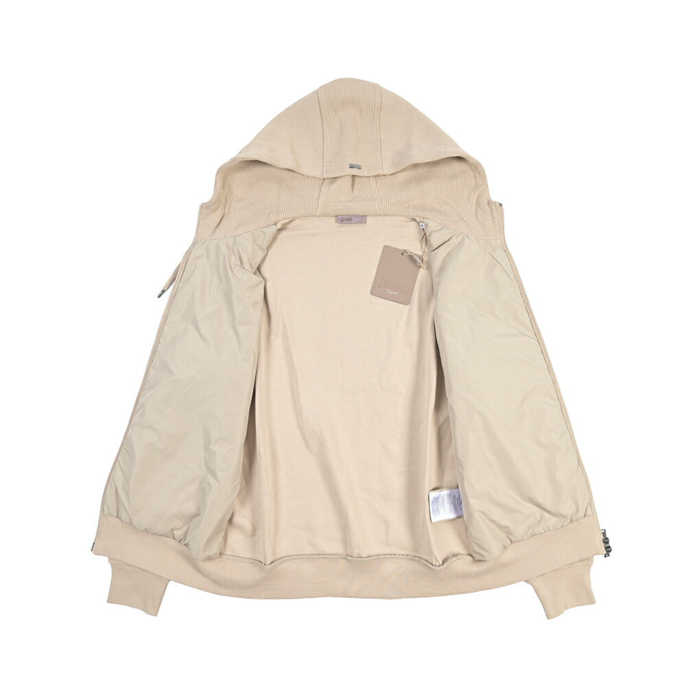 26-27AW HERNO Resort 異素材コンビ 中綿フード付きブルゾン