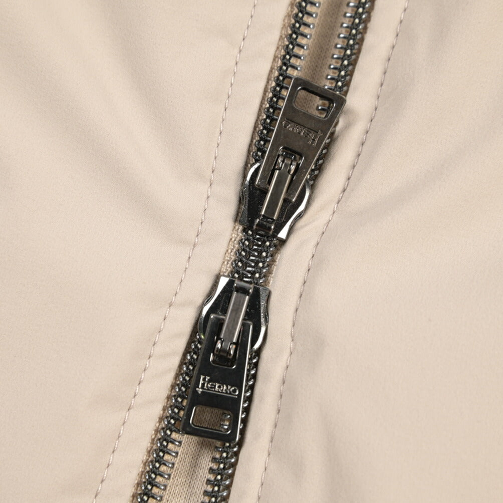 26-27AW HERNO Resort 異素材コンビ 中綿フード付きブルゾン