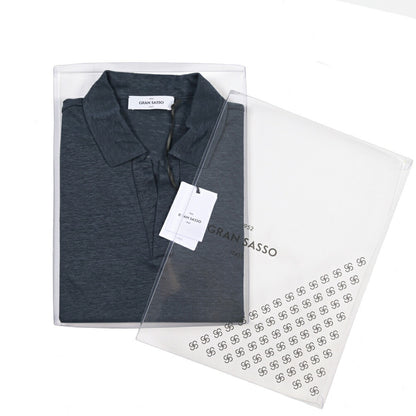 26SS GRAN SASSO リネン100% 半袖ニットスキッパーポロシャツ