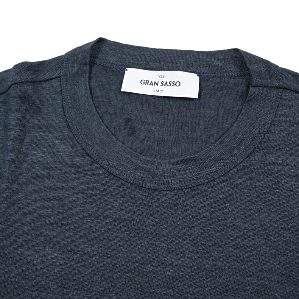 26SS GRAN SASSO リネン100% 長袖ニットTシャツ