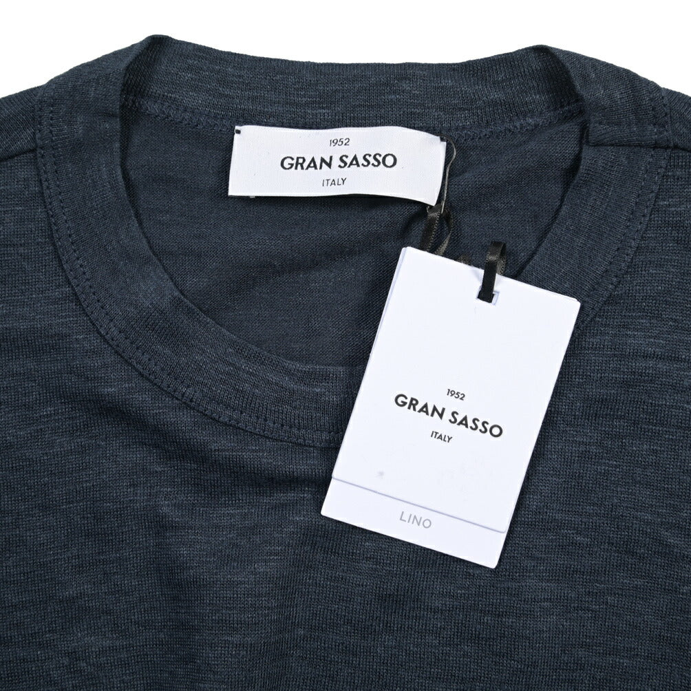 26SS GRAN SASSO リネン100% 長袖ニットTシャツ