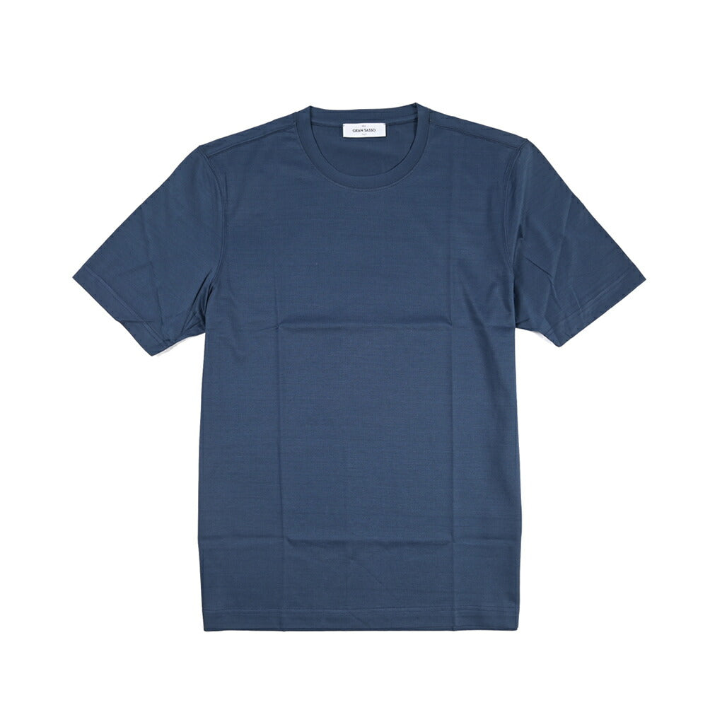 26SS GRAN SASSO マーセライズコットン100% クルーネック半袖Tシャツ / FILO SCOZIA