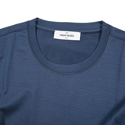 26SS GRAN SASSO マーセライズコットン100% クルーネック半袖Tシャツ / FILO SCOZIA