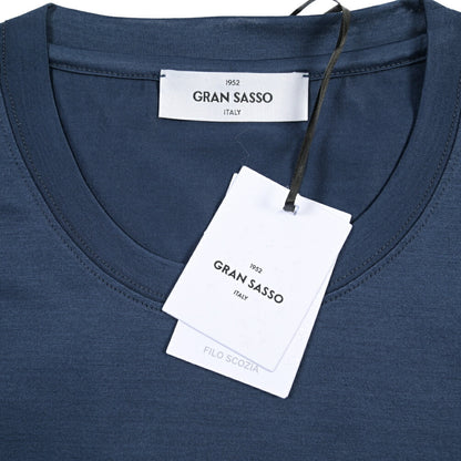 26SS GRAN SASSO マーセライズコットン100% クルーネック半袖Tシャツ / FILO SCOZIA