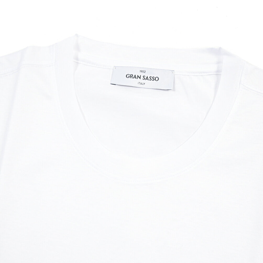 26SS GRAN SASSO マーセライズコットン100% クルーネック半袖Tシャツ / FILO SCOZIA
