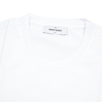26SS GRAN SASSO マーセライズコットン100% クルーネック半袖Tシャツ / FILO SCOZIA