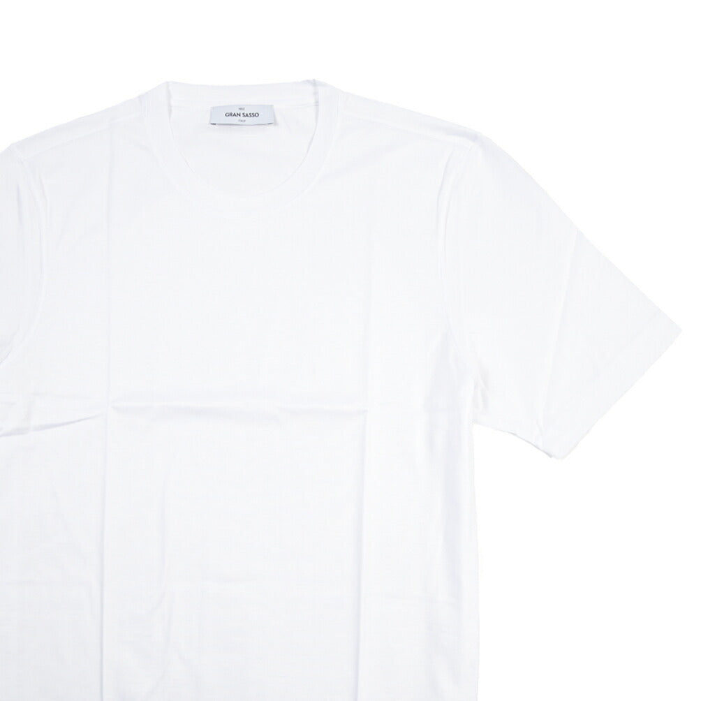 26SS GRAN SASSO マーセライズコットン100% クルーネック半袖Tシャツ / FILO SCOZIA
