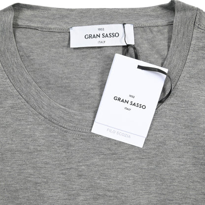 26SS GRAN SASSO マーセライズコットン100% クルーネック半袖Tシャツ / FILO SCOZIA