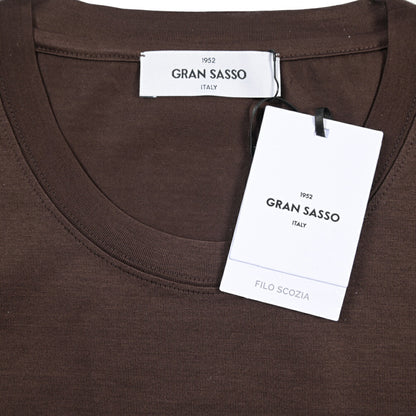 26SS GRAN SASSO マーセライズコットン100% クルーネック半袖Tシャツ / FILO SCOZIA