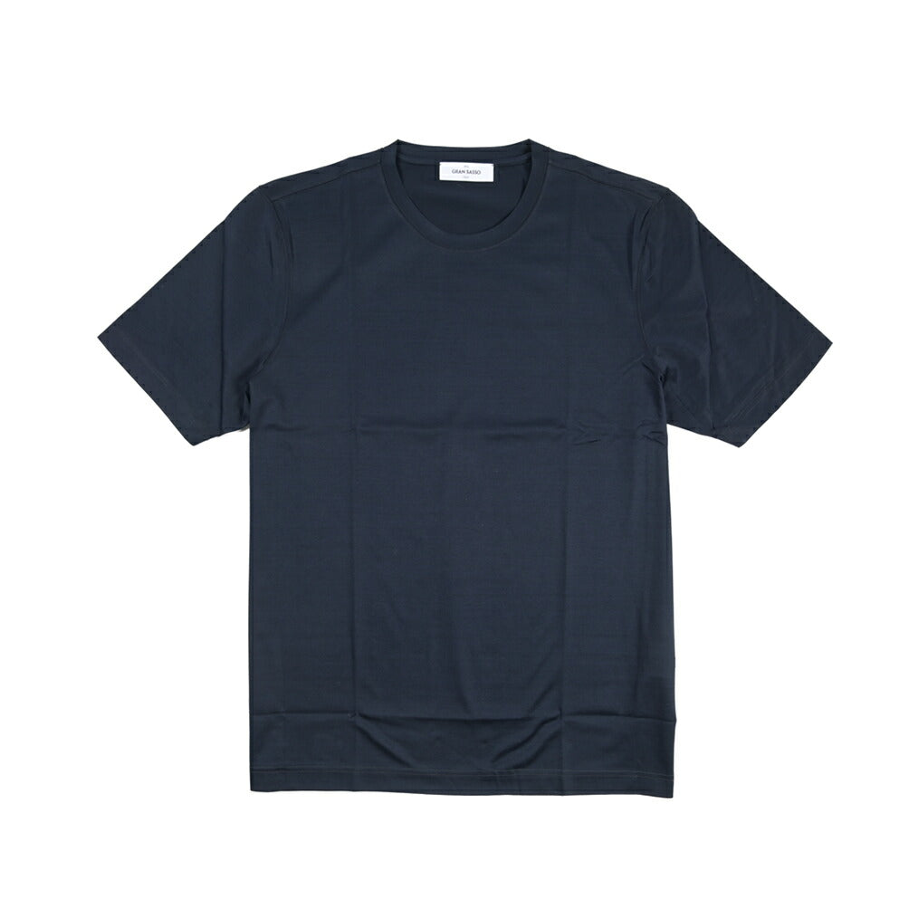 26SS GRAN SASSO マーセライズコットン100% クルーネック半袖Tシャツ / FILO SCOZIA
