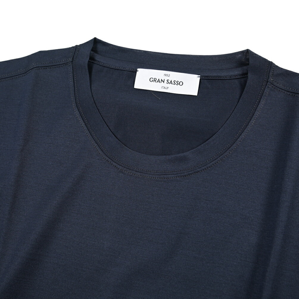 26SS GRAN SASSO マーセライズコットン100% クルーネック半袖Tシャツ / FILO SCOZIA