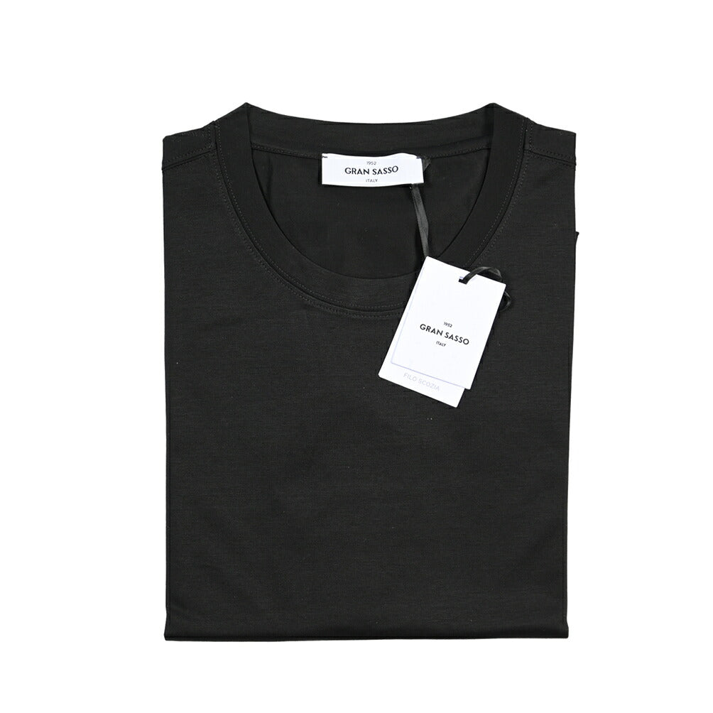 26SS GRAN SASSO マーセライズコットン100% クルーネック半袖Tシャツ / FILO SCOZIA