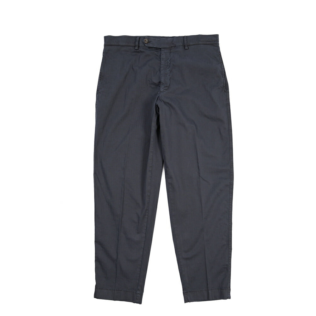 BERWICH “CHIAIA FF-GD” ストレッチコットン ノータックヘリンボーンパンツ