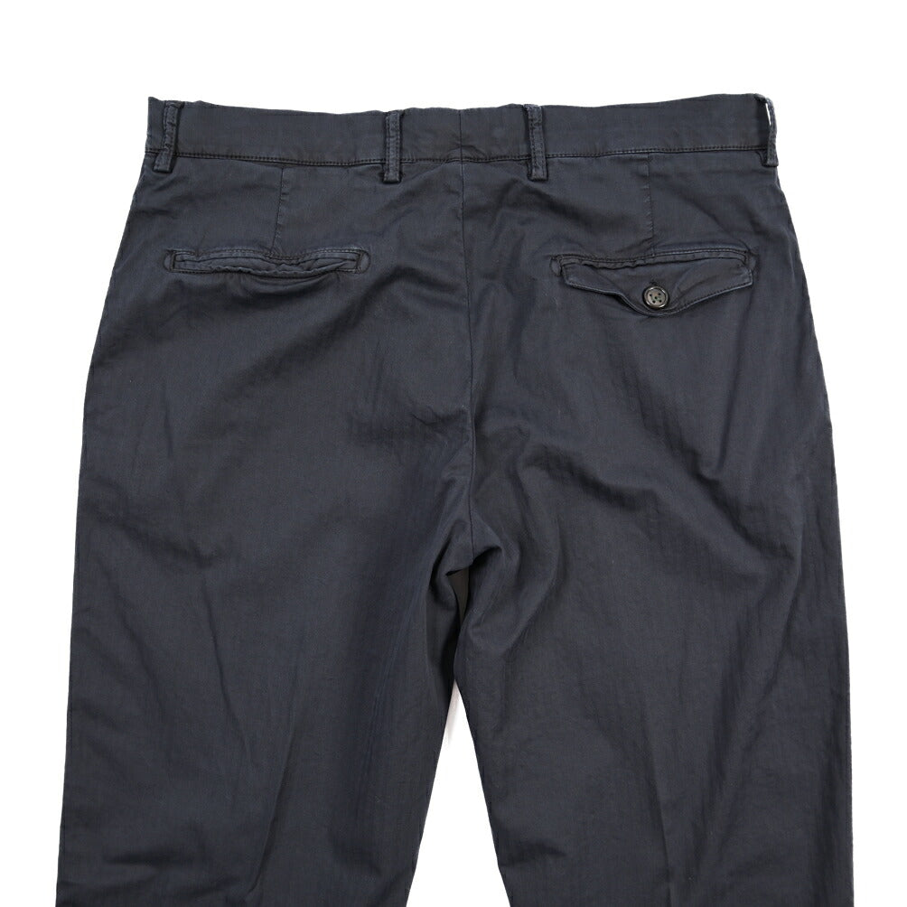 BERWICH “CHIAIA FF-GD” ストレッチコットン ノータックヘリンボーンパンツ