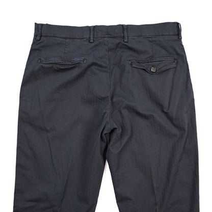 BERWICH “CHIAIA FF-GD” ストレッチコットン ノータックヘリンボーンパンツ