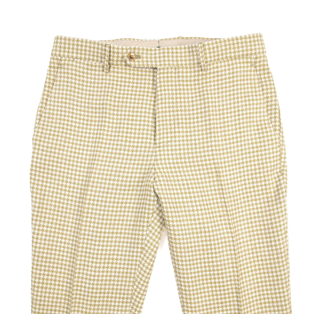 BERWICH “YRETRO LONG” リネン混コットン ノータックパンツ