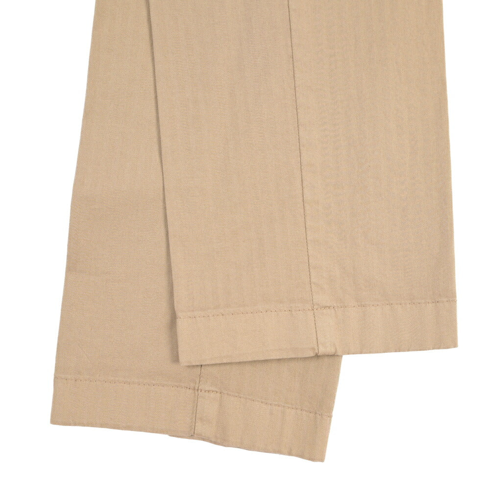 BERWICH “MORELLO-GD” ストレッチコットン ノータックヘリンボーンパンツ