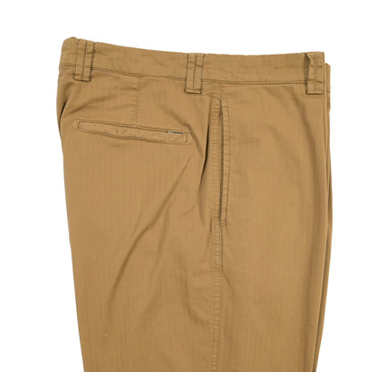 BERWICH “CHIAIA-GD” ストレッチコットン ワンタックヘリンボーンパンツ