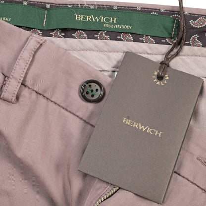 BERWICH “YRETRO-GD” ストレッチコットン ノータックヘリンボーンパンツ