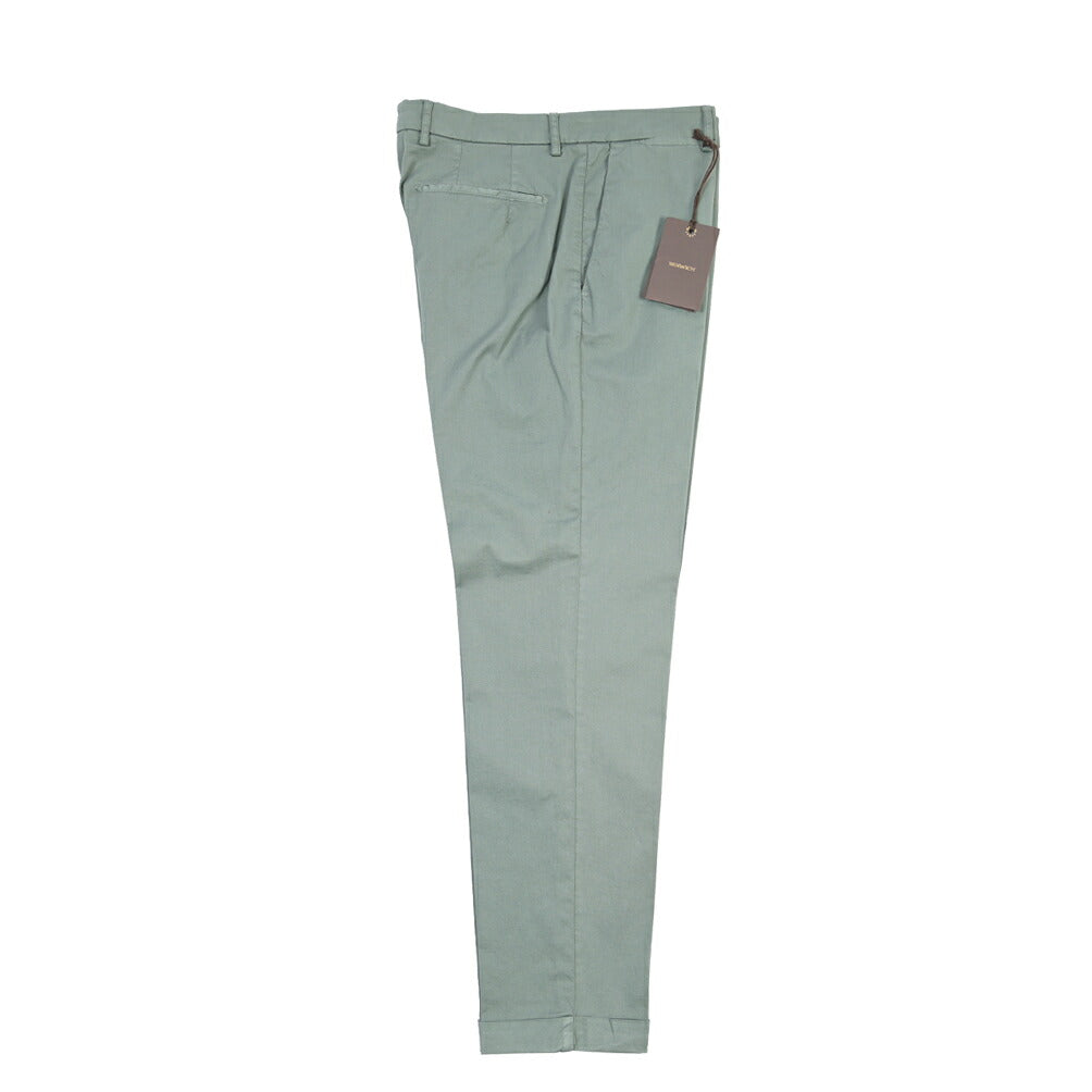 BERWICH “YRETRO-GD” ストレッチコットン ノータックチノパンツ