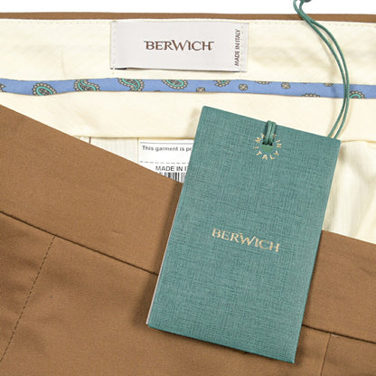 BERWICH “NEGRONI LUX” ストレッチコットン ツータックチノパンツ