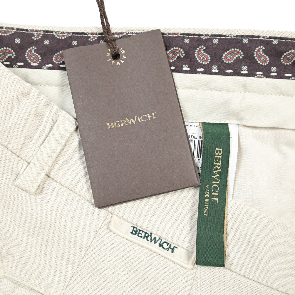 BERWICH “MORELLO-GD” リヨセル混コットン ノータックパンツ