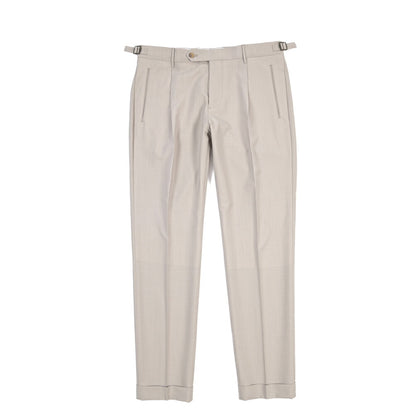 BERWICH “RETRO LONG” ストレッチウール ワンタックスラックス
