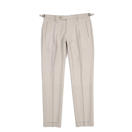 BERWICH “RETRO LONG” ストレッチウール ワンタックスラックス