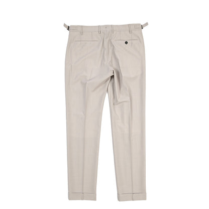BERWICH “RETRO LONG” ストレッチウール ワンタックスラックス