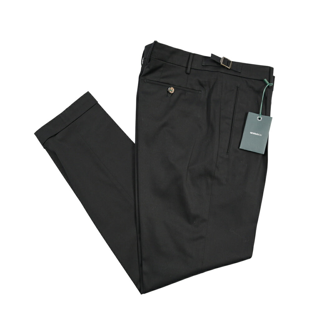 BERWICH “RETRO LONG” ストレッチコットン ワンタックパンツ