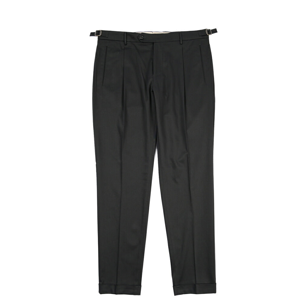 BERWICH “RETRO LONG” ストレッチコットン ワンタックパンツ