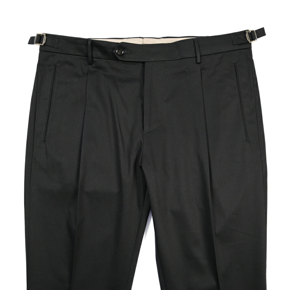BERWICH “RETRO LONG” ストレッチコットン ワンタックパンツ