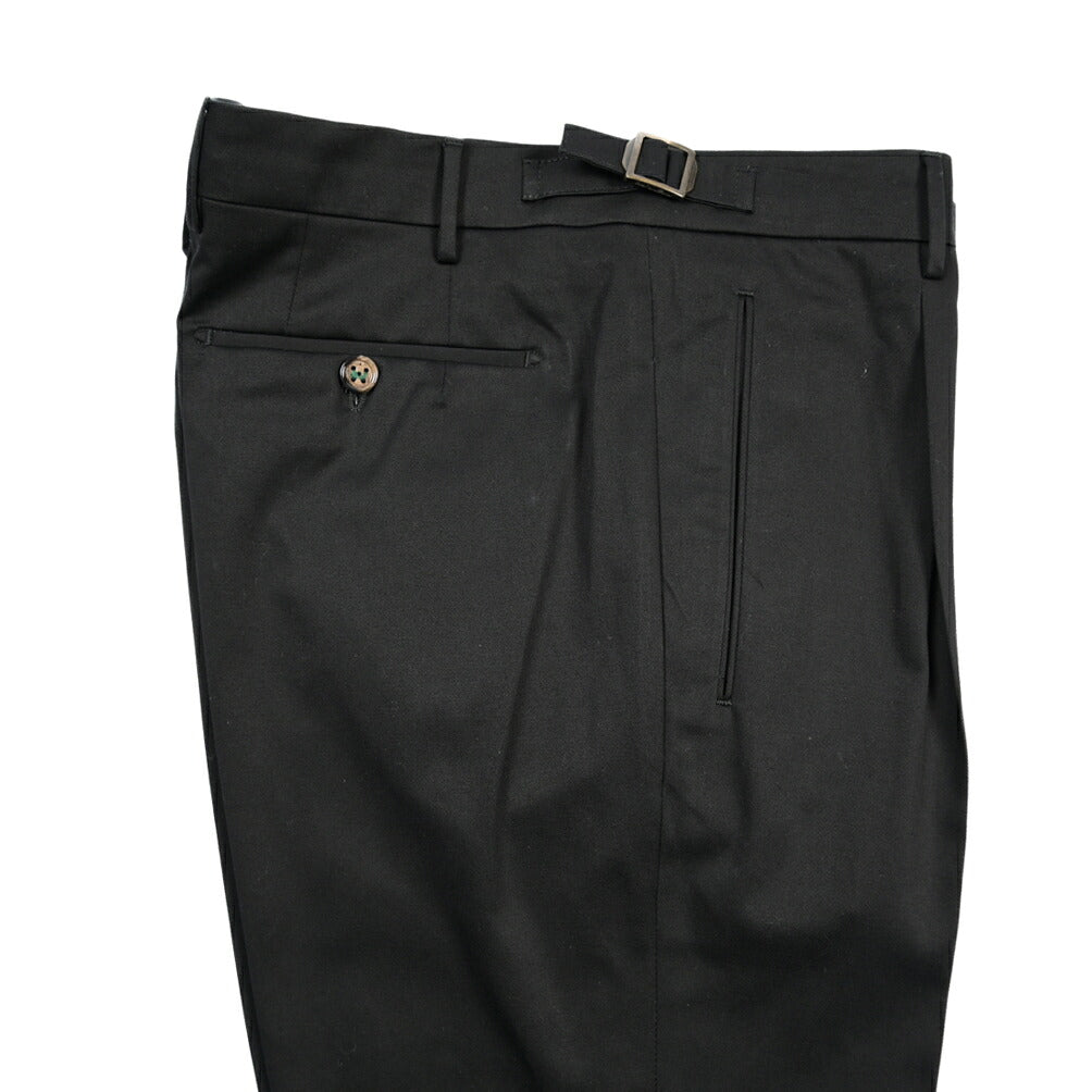 BERWICH “RETRO LONG” ストレッチコットン ワンタックパンツ